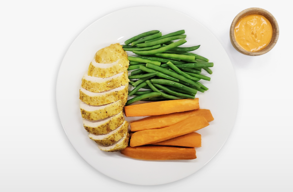 Chipotle Chicken, Sweet Potatoes and Veggies