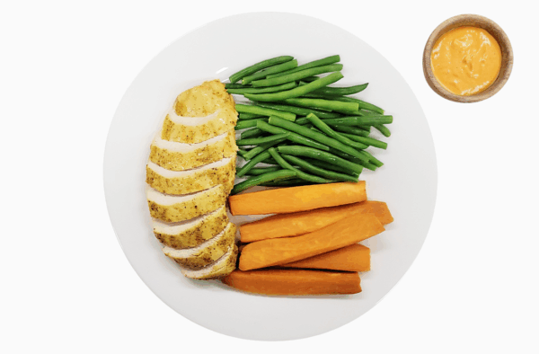 Chipotle Chicken, Sweet Potatoes and Veggies